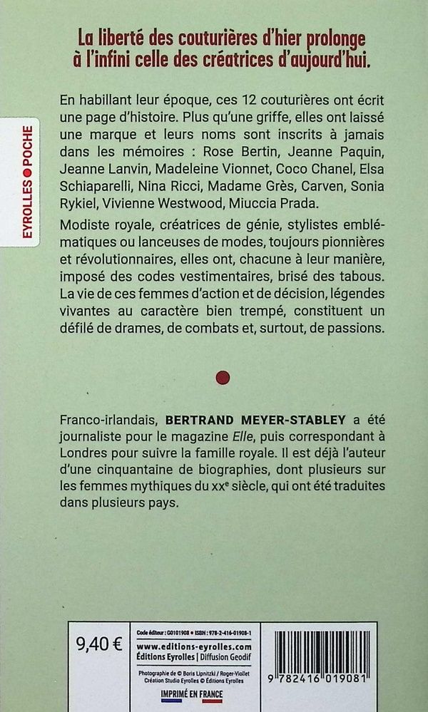 Quatrième de couverture de « 12 couturières qui ont changé l'histoire »
