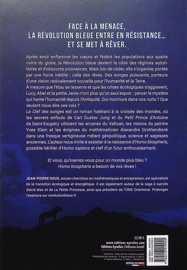 Quatrième de couverture de « Révolution bleue : la clef des songes »