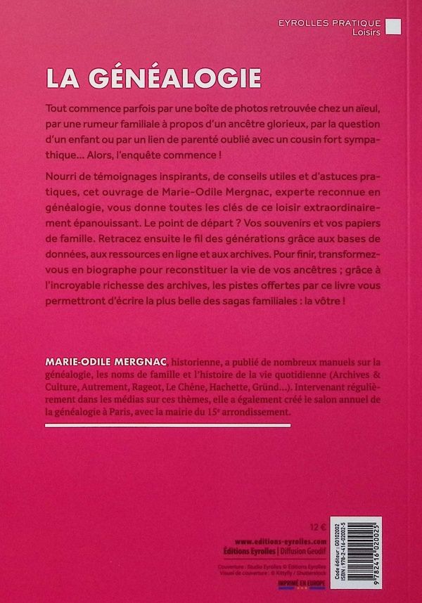 Quatrième de couverture de « La généalogie, un loisir qui vous veut du bien : explorer, comprendre et partager son héritage familial »