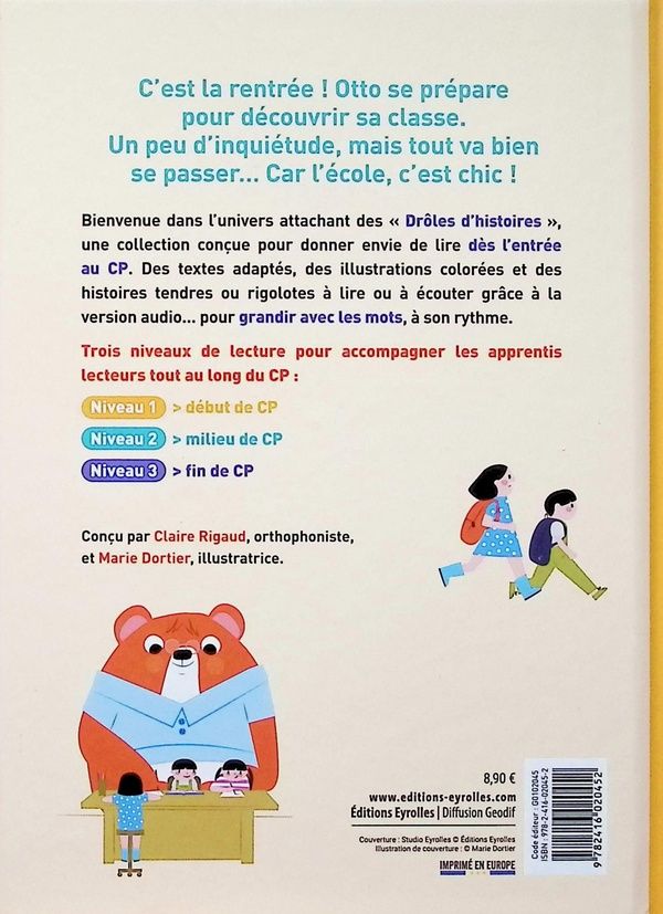Quatrième de couverture de « Otto va à l'école : début de CP, niveau 1 »