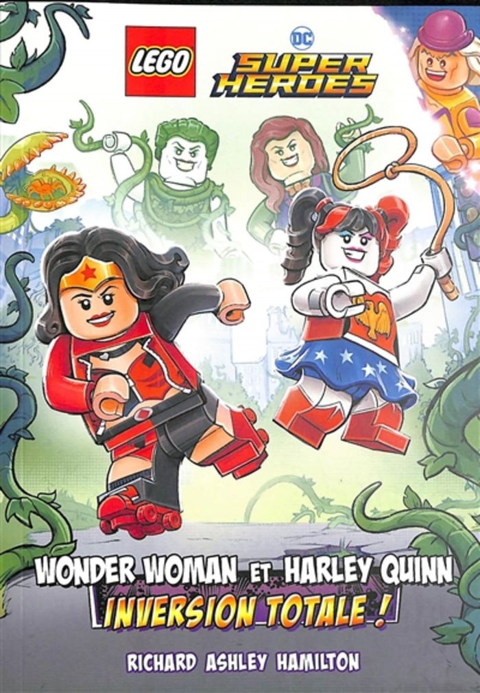 Couverture du livre « Wonder Woman et Harley Quinn, inversion totale ! » de Richard Ashley Hamilton, librairie Les Contes Infusés à Corte