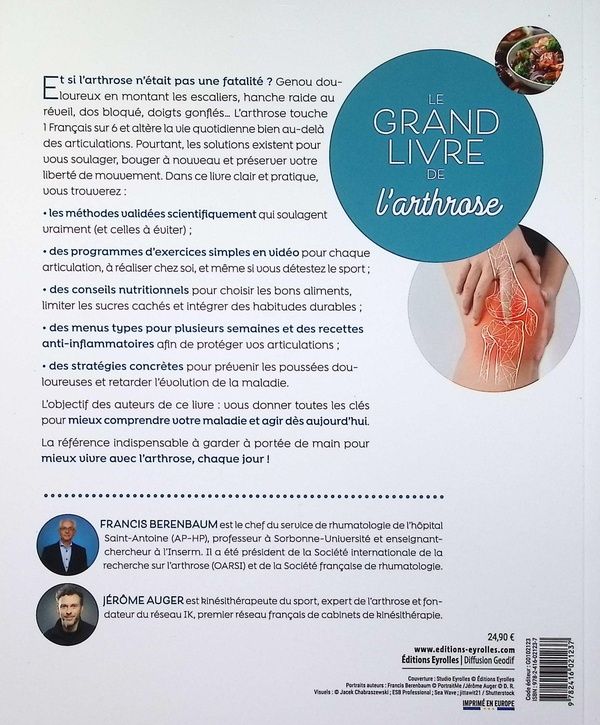 Quatrième de couverture de « Le grand livre de l'arthrose »
