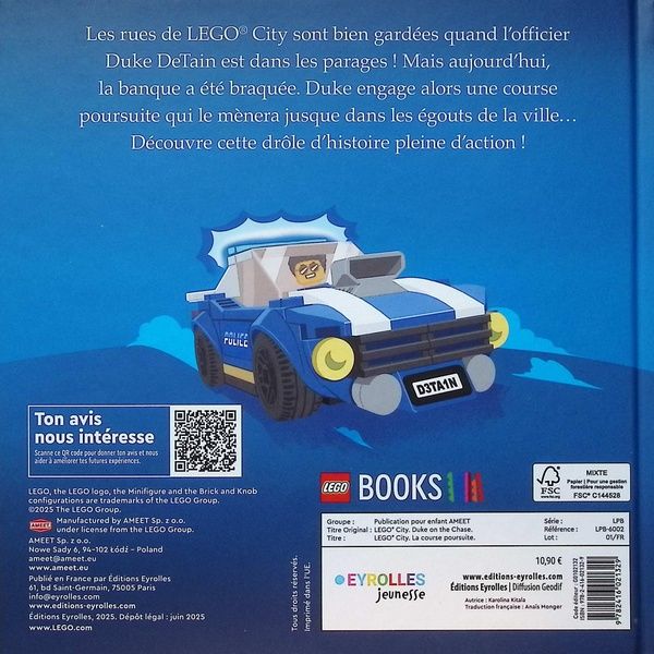 Quatrième de couverture de « La course poursuite »
