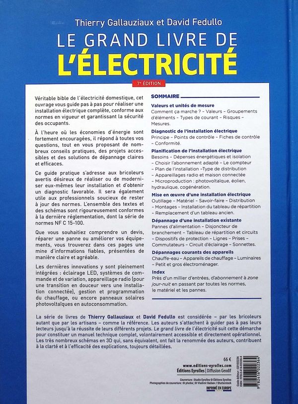 Quatrième de couverture de « Le grand livre de l'électricité »
