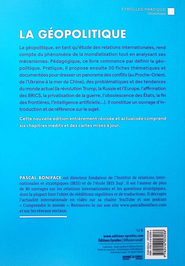 Quatrième de couverture de « La géopolitique : 50 fiches pour comprendre l'actualité »