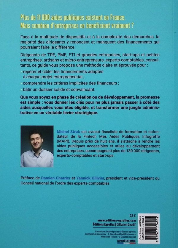 Quatrième de couverture de « La méthode pour décrocher les aides publiques et développer votre projet : subventions, prêts publics, fiscalité... comment vous y retrouver »