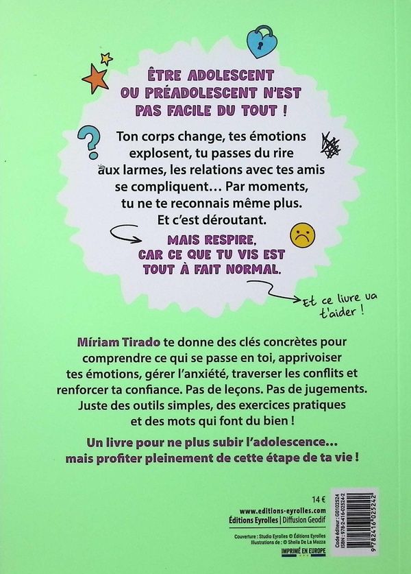 Quatrième de couverture de « Ma best life! : ton guide complice pour traverser les galères de ta vie d'ado, gérer tes émotions et croire en toi »