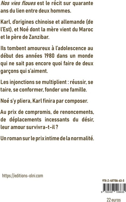 Quatrième de couverture de « Nos vies floues »
