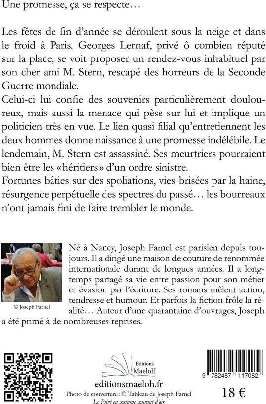 Quatrième de couverture de « Le privé tire sa révérence : roman »