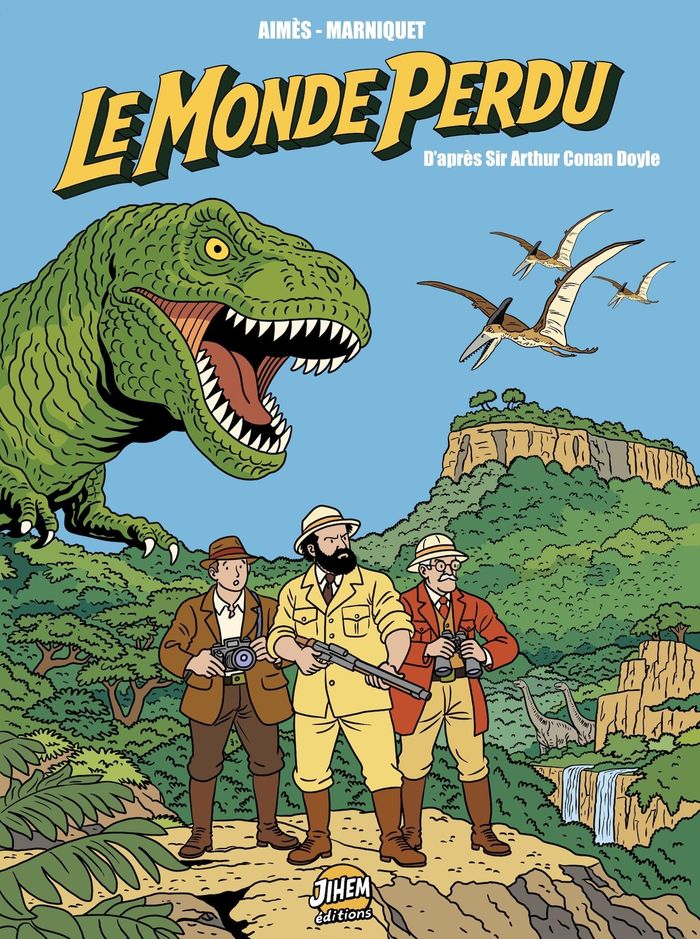 Couverture du livre « LIRE EN BD - T01 - LE MONDE PERDU - D'APRES SIR ARTHUR CONAN DOYLE » de Aimes/marniquet, librairie Les Contes Infusés à Corte