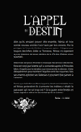 Quatrième de couverture de « L'appel du destin »