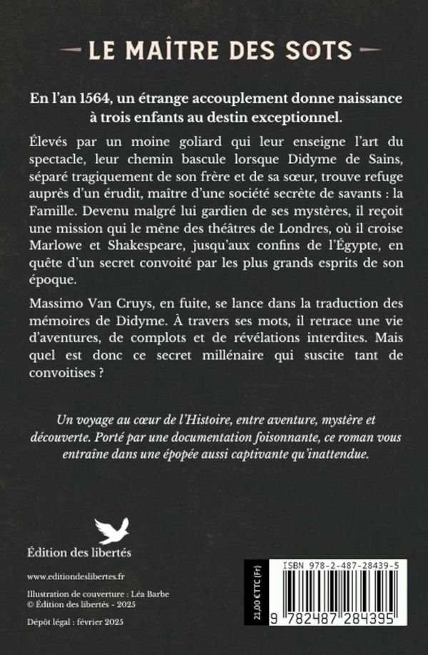 Quatrième de couverture de « Le maître des sots »