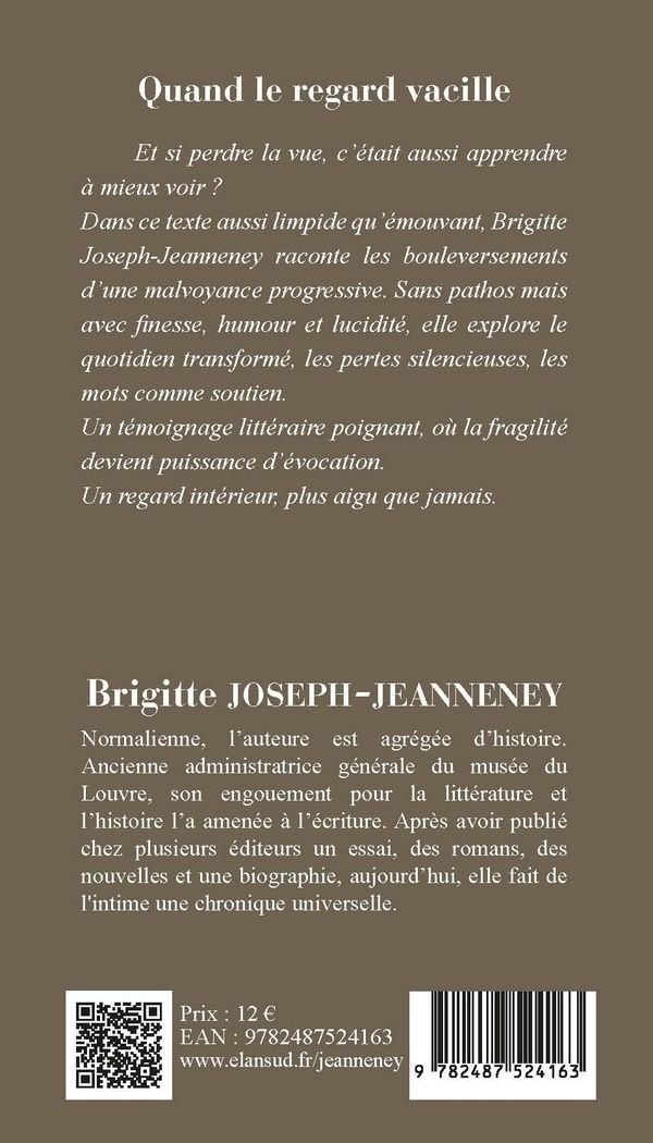 Quatrième de couverture de « Quand le regard vacille »
