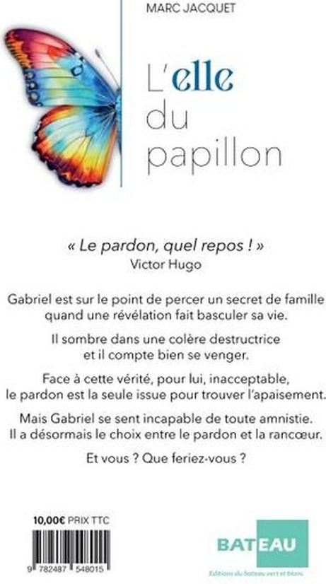 Quatrième de couverture de « L'elle du papillon »