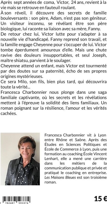 Quatrième de couverture de « Les maisons bleues : roman »