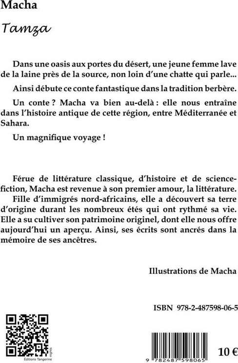 Quatrième de couverture de « Tamza : la Berbère ensorcelée »