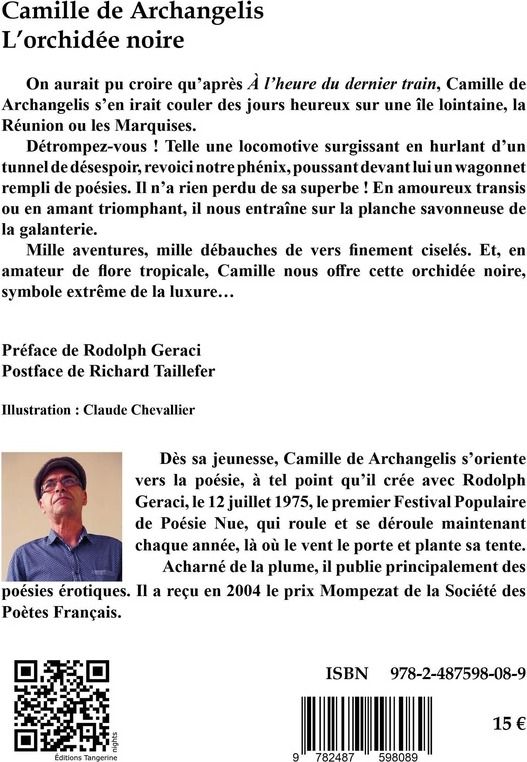 Quatrième de couverture de « L'orchidée noire »