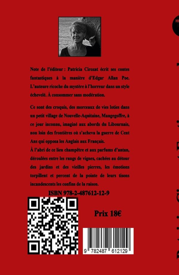 Quatrième de couverture de « FESTINS MACABRES - NOUVELLES SOMBRES ET ETRANGES AU COEUR D'UN VILLAGE BORDELAIS »