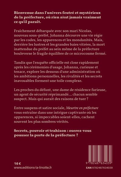 Quatrième de couverture de « Meurtre en préfecture »