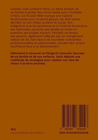 Quatrième de couverture de « Retour à la terre promise : roman »