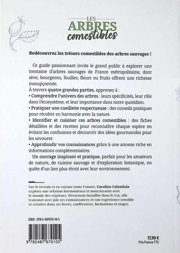 Quatrième de couverture de « Les arbres comestibles : les identifier et les cuisiner »