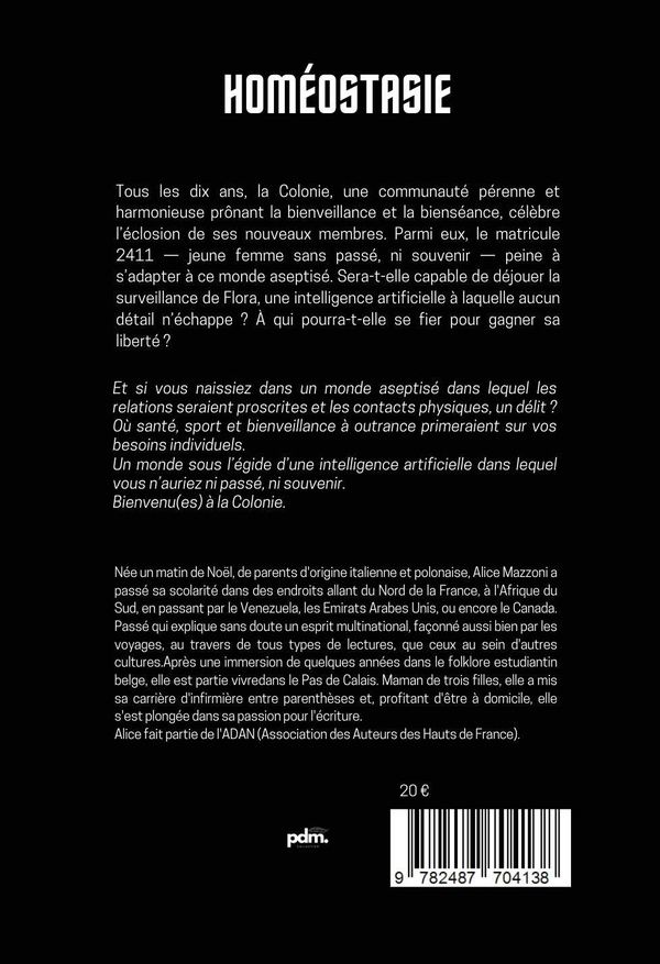 Quatrième de couverture de « Homéostasie : roman »