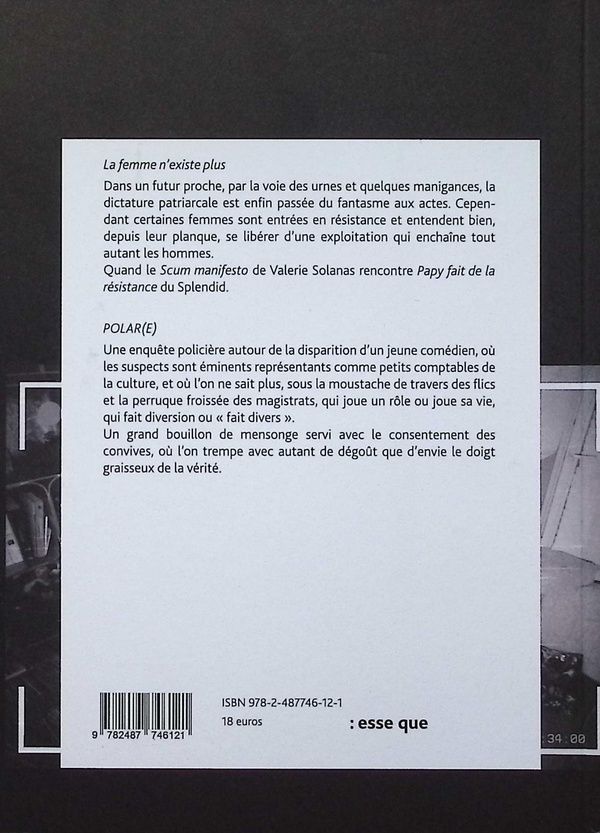 Quatrième de couverture de « La femme n'existe plus »