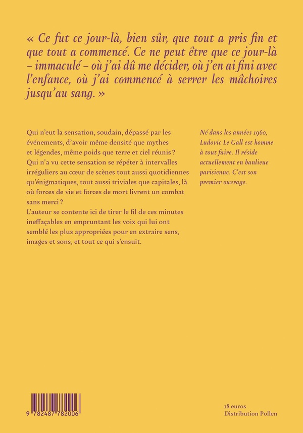 Quatrième de couverture de « Le jour où mon père ne m'a pas tué et ce qui s'ensuivit »