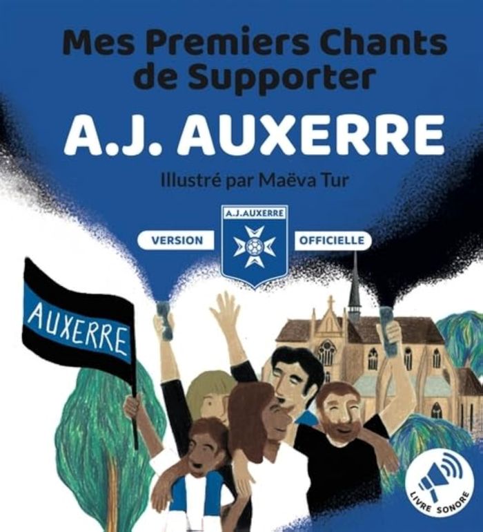 Couverture du livre « MES PREMIERS CHANTS DE SUPPORTER : AJ AUXERRE », librairie Les Contes Infusés à Corte