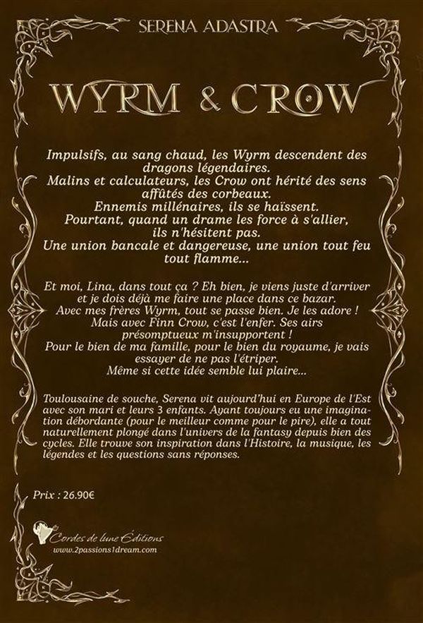 Quatrième de couverture de « Wyrm & Crow »