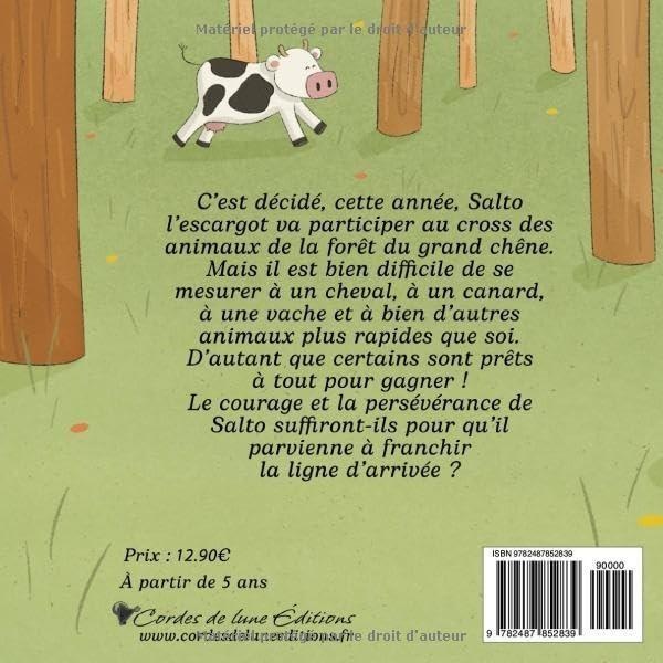 Quatrième de couverture de « Le cross de Salto l'escargot »