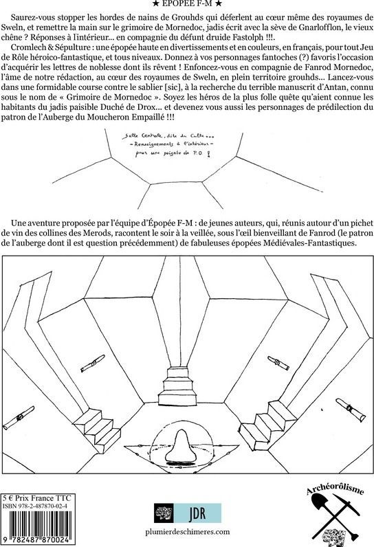 Quatrième de couverture de « CROMLECH & SEPULTURE »