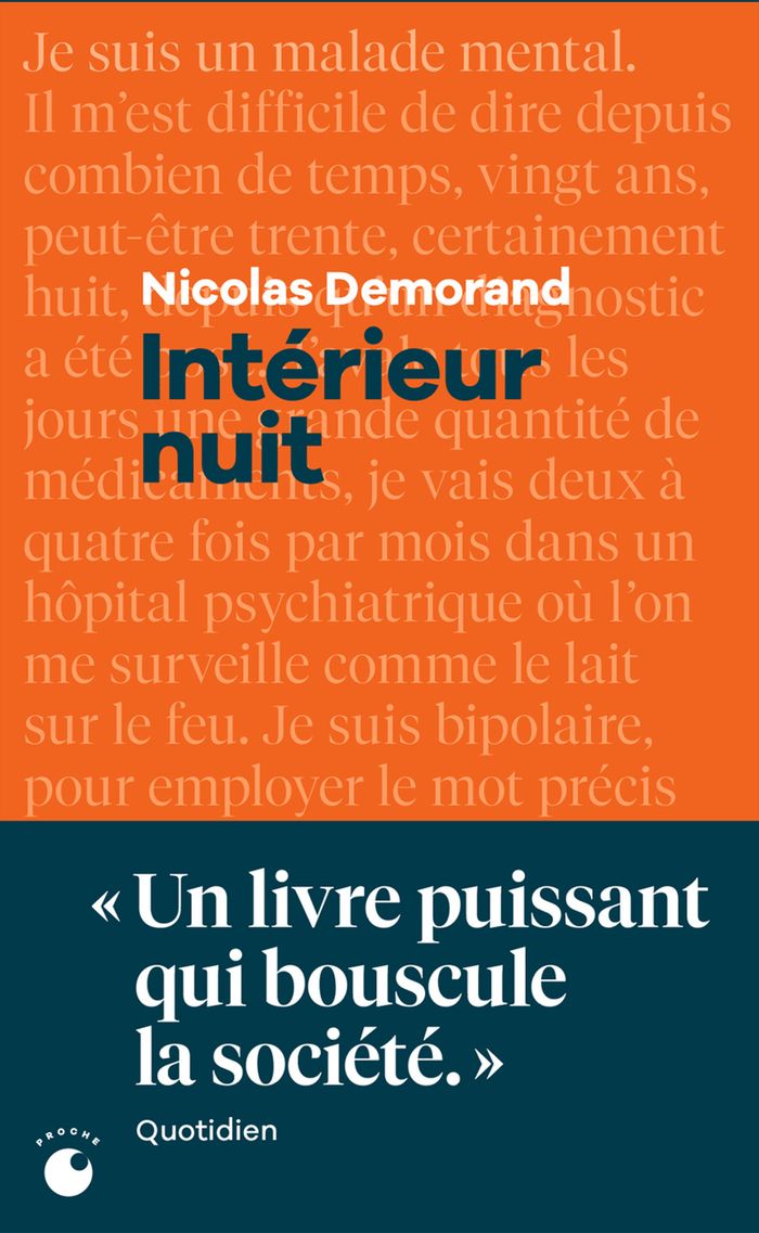 Couverture du livre « INTERIEUR NUIT » de Nicolas Demorand, librairie Les Contes Infusés à Corte