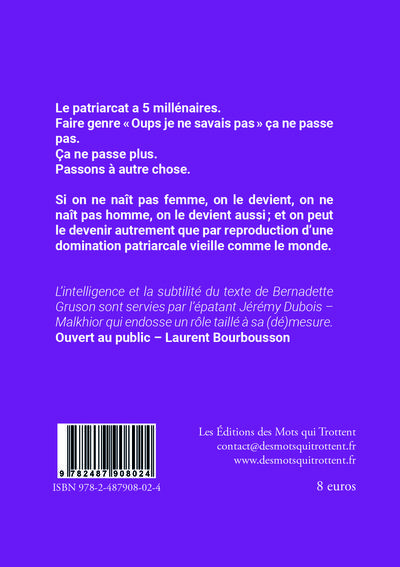 Quatrième de couverture de « Passons à autre chose »