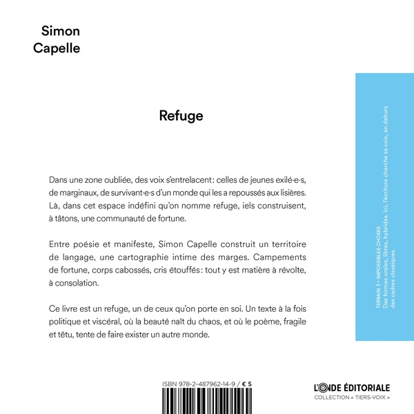 Quatrième de couverture de « Refuge »