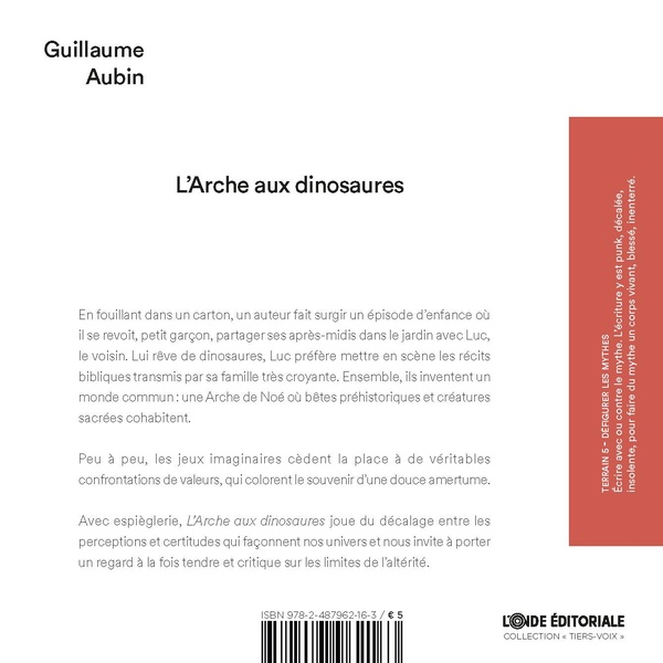 Quatrième de couverture de « L arche aux dinosaures »