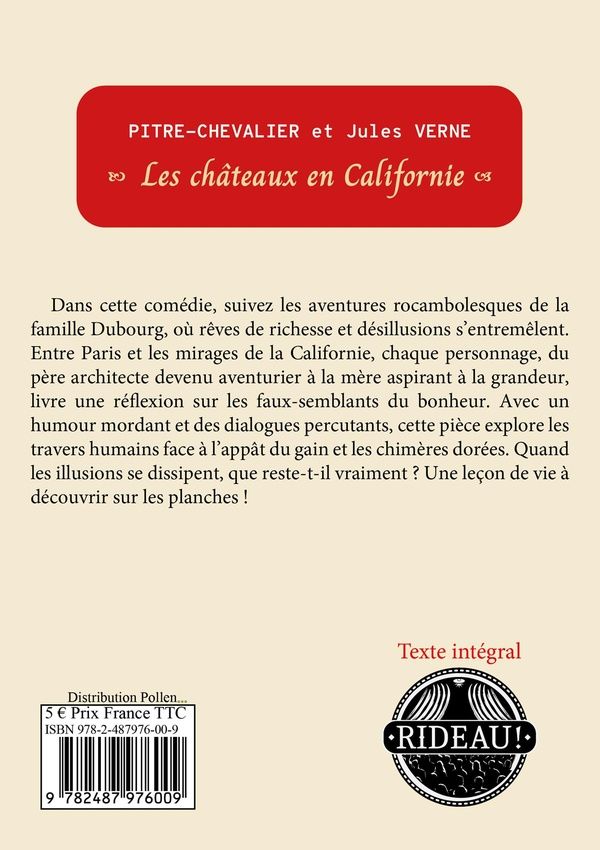 Quatrième de couverture de « LES CHATEAUX EN CALIFORNIE »