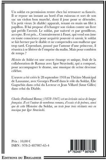 Quatrième de couverture de « Histoire du Soldat »
