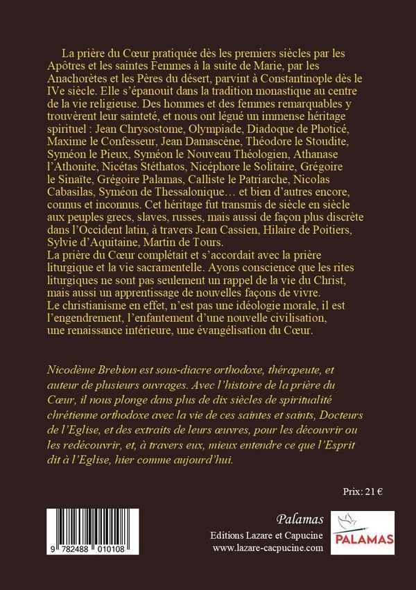 Quatrième de couverture de « La prière du coeur : une saga millénaire à Constantinople »