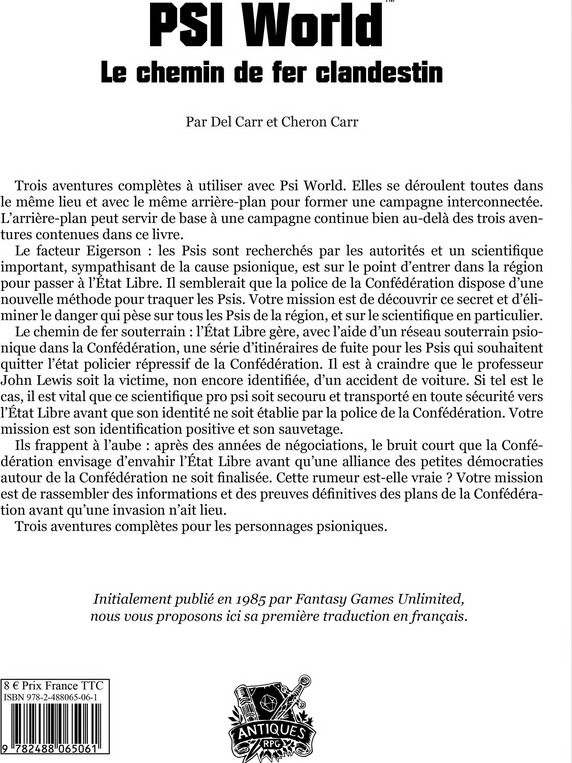 Quatrième de couverture de « PSI WORLD - RESEAU DE FUITE CLANDESTIN »
