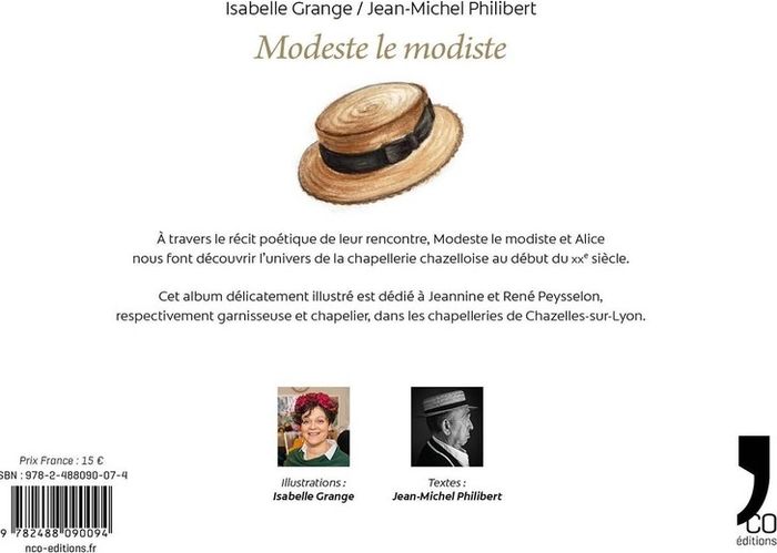 Quatrième de couverture de « Modeste le modiste »
