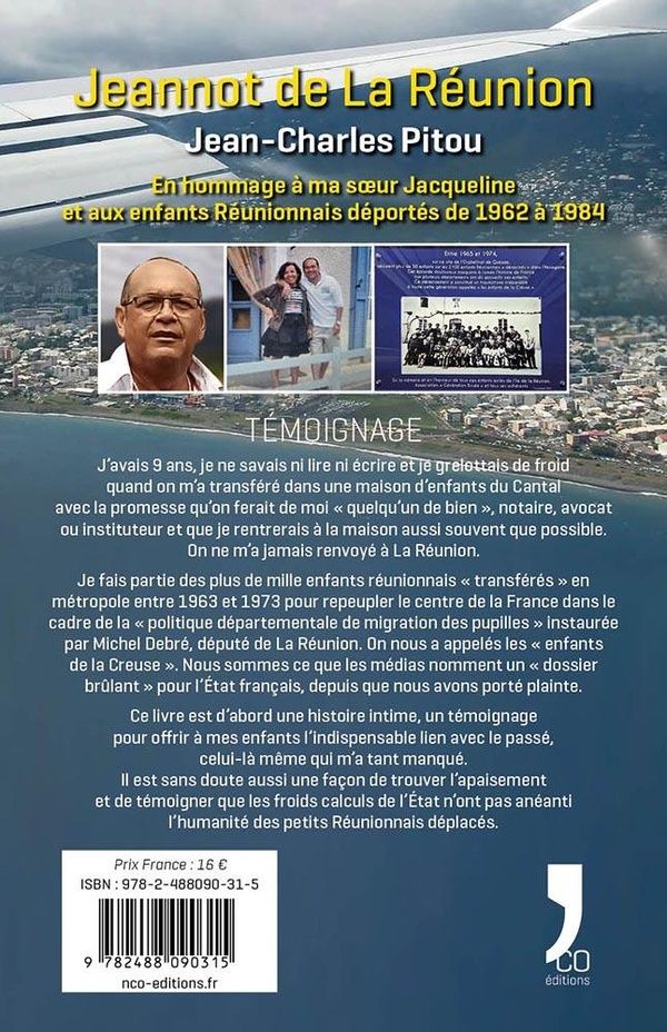 Quatrième de couverture de « Jeannot de la Réunion »