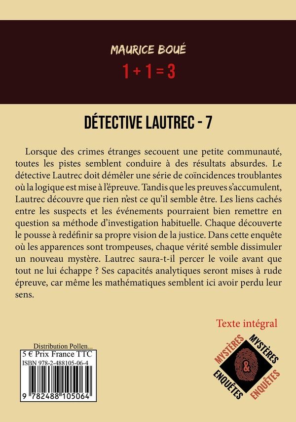 Quatrième de couverture de « 1 + 1 = 3 »