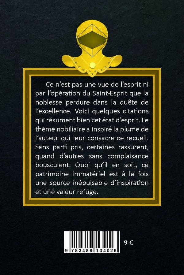 Quatrième de couverture de « Noblesse de plume : citations »