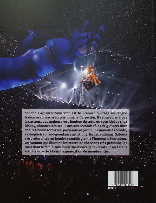 Quatrième de couverture de « Sabrina Carpenter : superstar »
