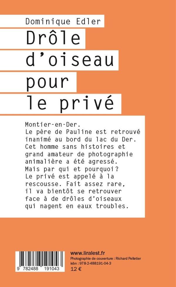 Quatrième de couverture de « Drôle d'oiseau pour le privé »