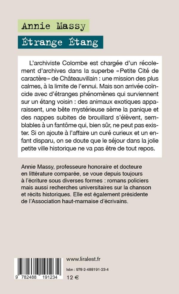 Quatrième de couverture de « Étrange étang »