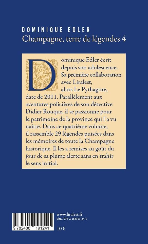 Quatrième de couverture de « Champagne, terre de légendes : légendes, anecdotes, récits insolites »