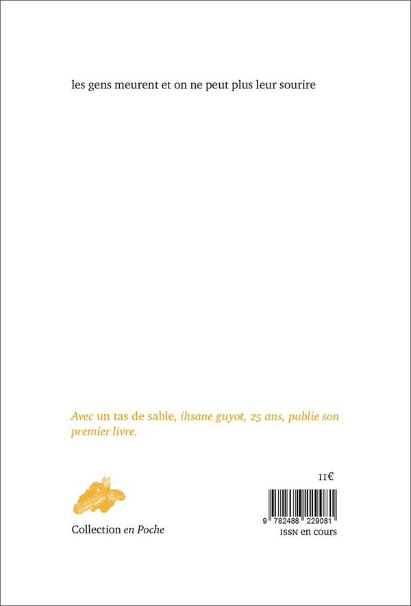 Quatrième de couverture de « Un tas de sable »