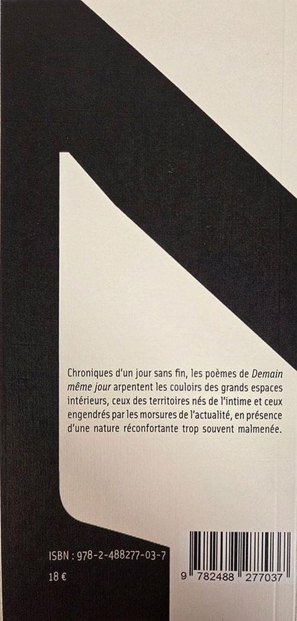 Quatrième de couverture de « Demain même jour »